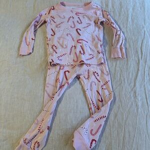 Old Navy Pink Candy Cane Kids Pajamas